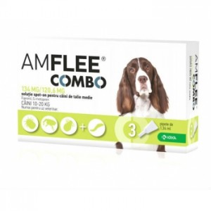Amflee Pipeta Antiparazitara Combo 10-20 kg 3 pipete
